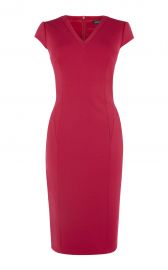 V-NECK PENCIL DRESS at Karen Millen